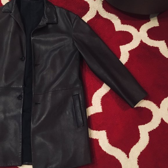 JIL SANDERS MENS LEATHER COAT - Picture 3 of 7